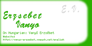 erzsebet vanyo business card